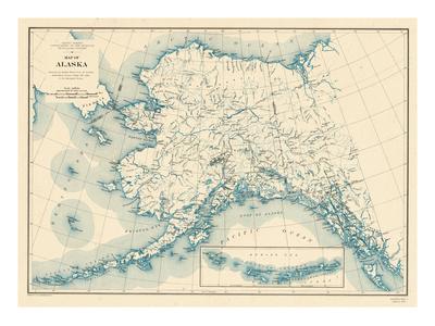 Appealing Maps of Alaska art for sale, Posters and photo about Printable Maps of Alaska known as Eye-catching Maps of Alaska art for sale, Posters and
